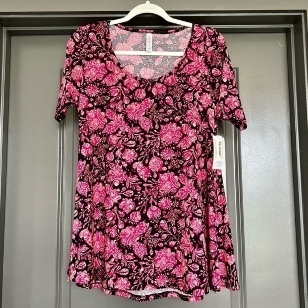NWT LuLaRoe Perfect T Pink/Black Size XXS